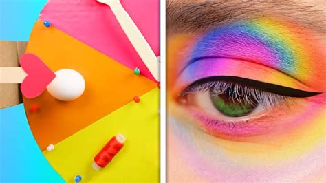 Rainbow Makeup Challenge 18 Cool Makeup Tricks And Beauty Hacks