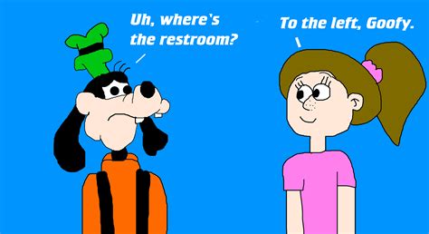 Goofy Asked Allie Where The Restroom Is By Mjegameandcomicfan89 On