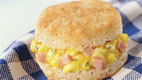 Eggs And Ham Biscuits Recipe From