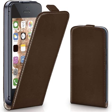 Iphone Se Phone Genuine Leather Flip Case Slim Cover Up Uk