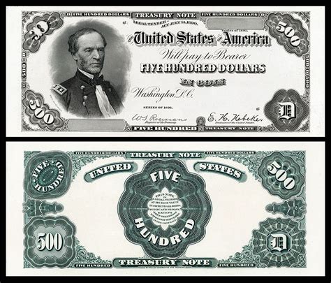 General william tecumseh sherman was famous 'march to the sea' and infamous for his brutal execution of the indian wars. $500 1891 William Tecumseh Sherman | Paper currency ...