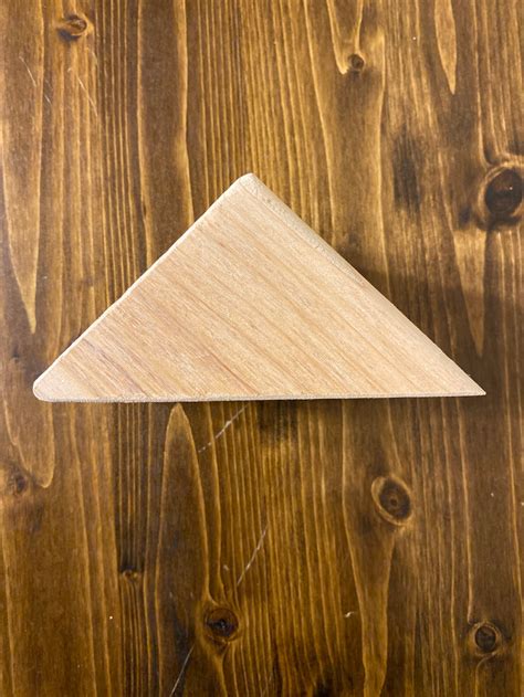 Solid Wood Triangle Craft Blocks Natural Cut And Sanded Etsy