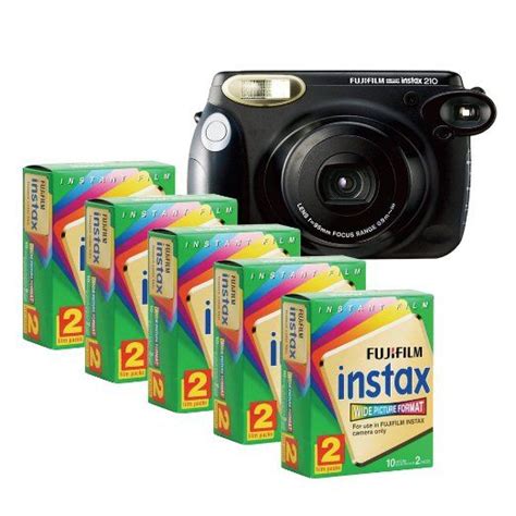 Fujifilm Instax 210 Instant Photo Camera Kit With 5 Twin