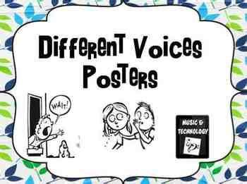 Different Voices Posters- Bright Chevron Background