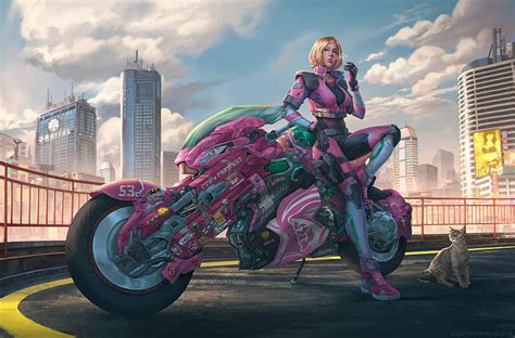 Anime Girl Motorcycle Wallpaper