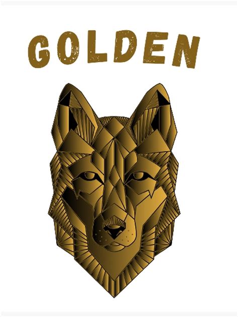 Golden Wolf Head Gold Chrome Poster For Sale By Abildtrupart Redbubble