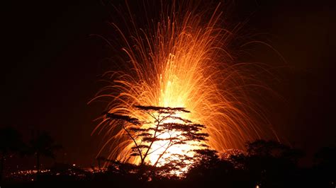 Nature Volcano Hawaii Kilauea Lava Volcanic Eruption Eruption