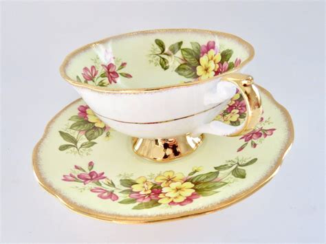Reserved For S Rosina Yellow Tea Cup And Saucer With Etsy Tea Cups Yellow Tea Yellow Tea Cups