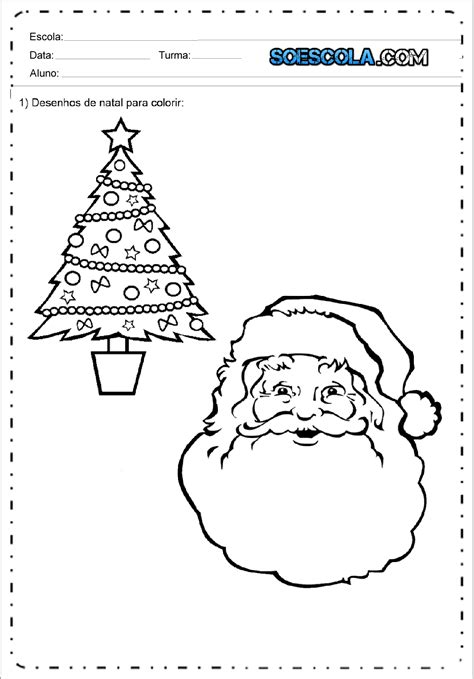 Desenhos De Natal Para Colorir E Imprimir Desenhos Natalinos — SÓ Escola
