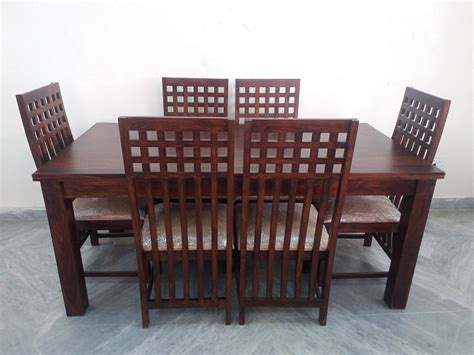 Tables & chairs bundle of 6 x square tables (asset no.: Sheesham 6 Chair Dining Table | Used Furniture for Sale