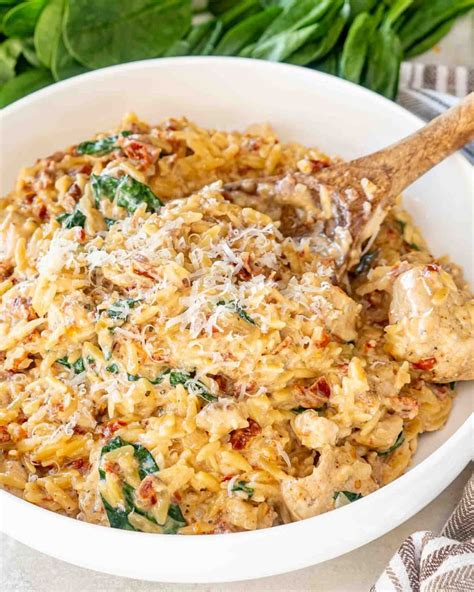 Slow Cooker Creamy Tuscan Chicken Orzo Jo Cooks