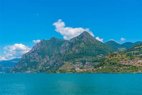 Marone Village At Iseo Lake In Italy Stock Image Image Of Landscape