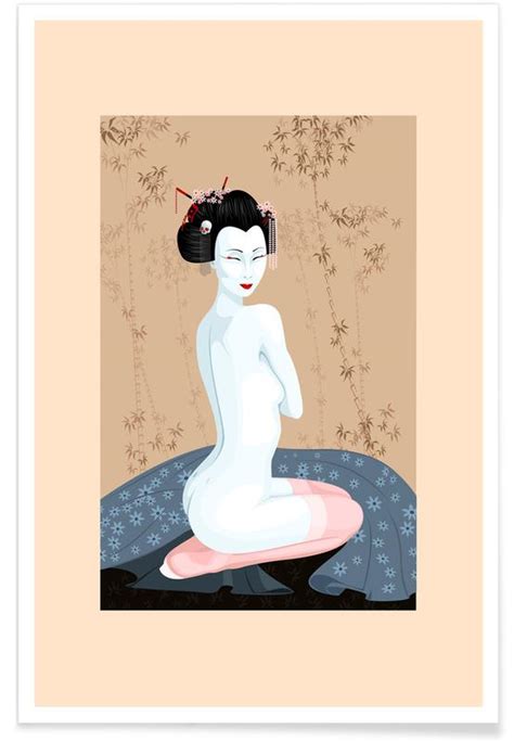 Geisha Nude Poster JUNIQE