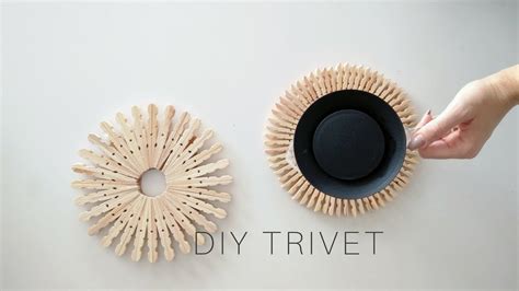 Clothespin Crafts Diy Wooden Trivet Youtube