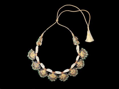 Bonhams A Gem Set Enamelled Necklace India 19th Century