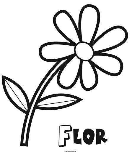 Dibujo de una sencilla flor
