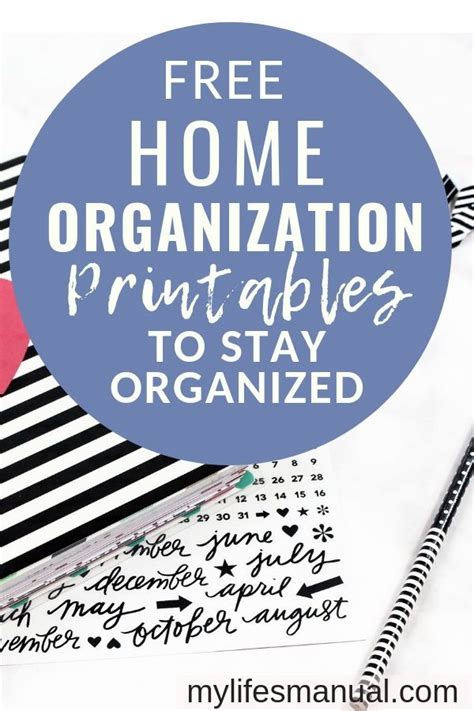 Free Home Organization Printables To Stay Organized