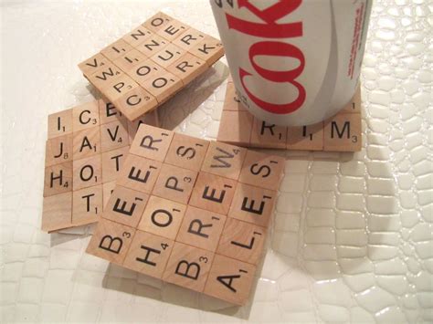 Domestic For Dummies Fall Pinterest Project Diy Coasters Scrabble