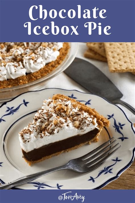 Chocolate Icebox Pie Vintage Dessert Recipe