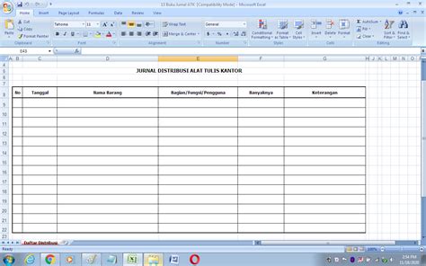 Format buku jurnal alat tulis kantor (ATK) - antapedia.com
