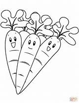 Carrots Coloring Happy Pages Printable Drawing Vegetables Supercoloring Categories sketch template