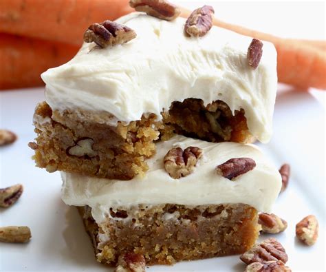 With cream cheese frosting, of course. Frosted Carrot Cake Blondies Recipe : 15 Steps (with ...