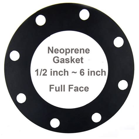 Neoprene Gasket Rubber Gasket Full Face Flange Gasket 3mm Thick FF 1/2