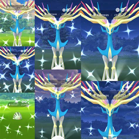 had another huge shiny day xerneas showed some love again 🍀 🍀 r pokemongobrag