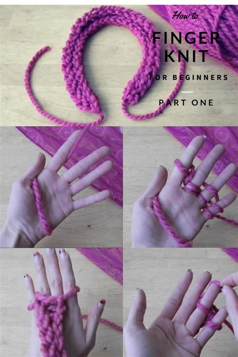 Finger Knitting Free Tutorial Finger Knitting Knitting For Beginners