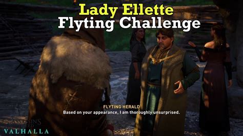 Assassins Creed Valhalla Lady Ellette Flyting Challenge Youtube