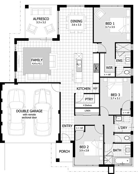 5 bedroom, 3.5 bathroom ranch plan with a formal dining room or optional study. House Plans Without Formal Dining Room - Joeryo ideas