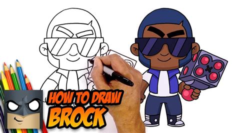 How To Draw Brawl Stars Brock Step By Step Youtube