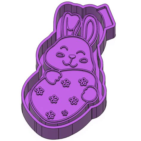 Stl File Easter Bunny And Egg Freshie Mold Silicone Mold Box・3d Print