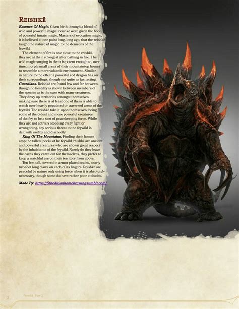Dungeons And Dragons — Some More Creatures To Use In The Feywild Wanted