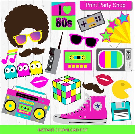 80 s themed free 80s printables