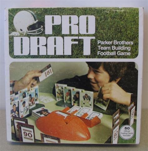 Draft Pro Football Game By Parker Brothers Draft Games Vintage Board