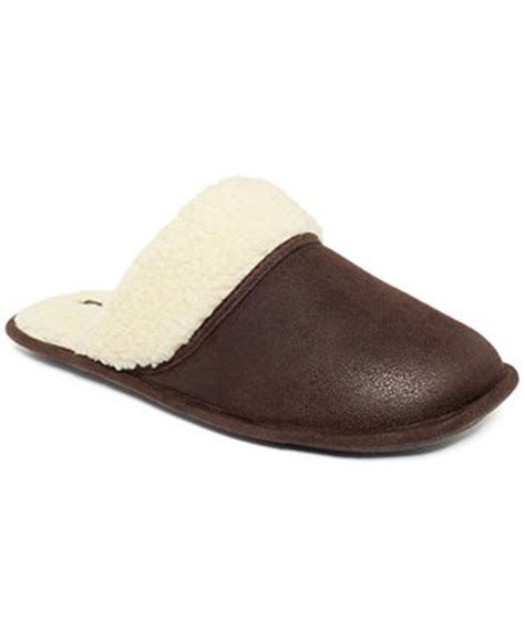 Check spelling or type a new query. Club Room Men's Slippers, Steiger Brown Sherpa Scuff ...