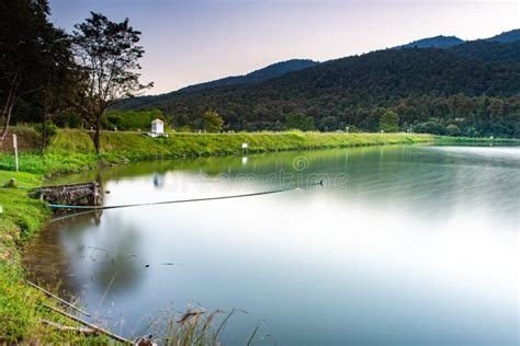 View Of Huay Tung Tao Lake In Chiang Mai Thailand Stock Image Image