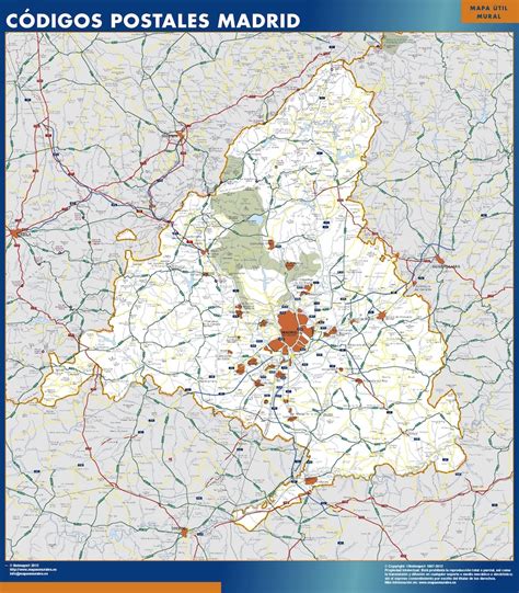 Madrid Provincia Códigos Postales Tienda Mapas