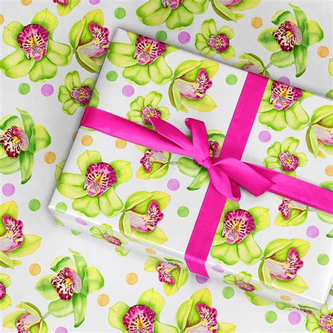 Flower Floral Wrapping Paper Roll Or Folded By The Wrapping Paper Shop