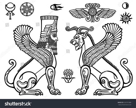 2 019 Babylon Symbols Images Stock Photos Vectors Shutterstock