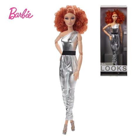 【authentic Authorization】original Barbie Signature Posable Barbie Looks Doll Red Hair Body Type