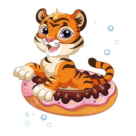 Cute Tiger Cub Clipart Transparent Background Cute Cartoon Character