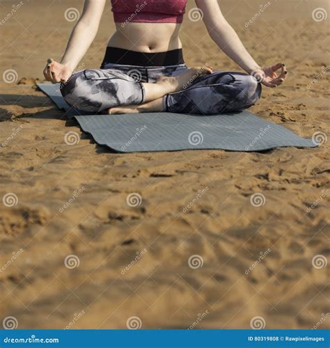 Yoga Meditation Concentration Peaceful Serene Relaxation Concept Stock
