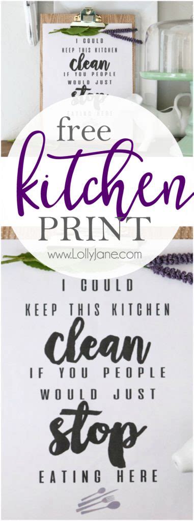Free Printable Keep Kitchen Clean Signs Free Printable Templates