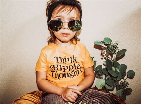 Think Hippie Thoughts Toddler Girl Shirt Hippie Toddler | Etsy | Hippie toddler, Toddler girl ...