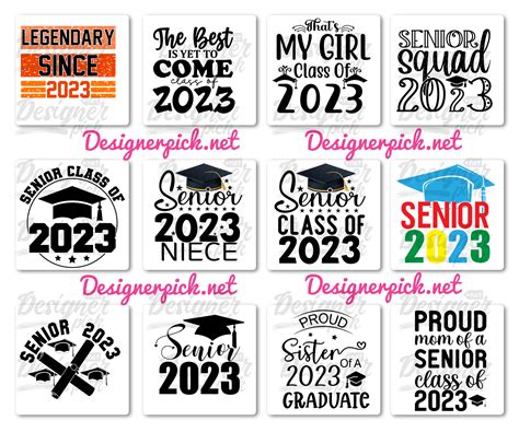 90 Senior 2023 Svg Bundle Designerpick