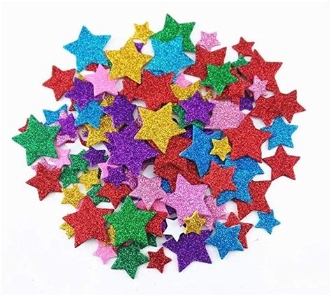 Option For Foam Star Pieces Week 5 Glitter Stickers Craft Stickers