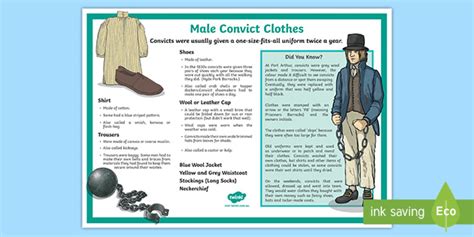 Australian Convict Clothing Information And Resources