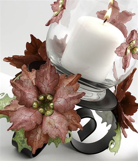 Stamp Peding My Way Through Life Sparkling Poinsettia Candle Holder